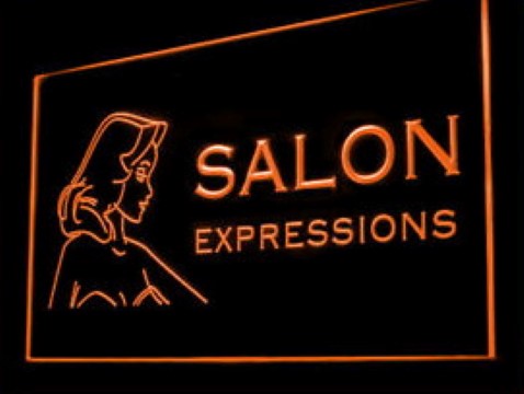 Salon Expressions Hairdo LED Neon Sign